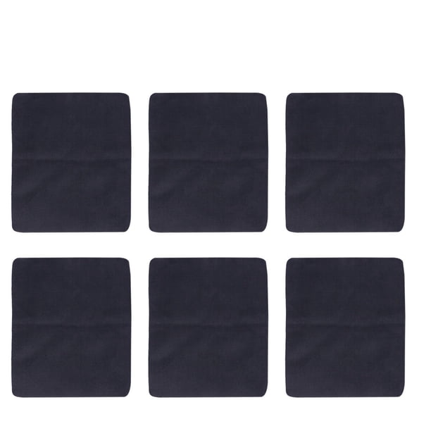 6pcs paños de limpieza suave de microfibra superfinas para anteojos joyería artesanía lente de la cámara teléfonos pantalla (negro)