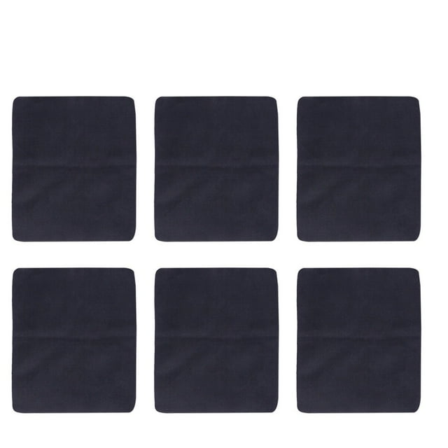6pcs paños de limpieza suave de microfibra superfinas para anteojos joyería artesanía lente de la cámara teléfonos pantalla (negro)