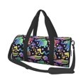 thumbnail image 1 of Fotbe Colorful Animals Bolsa Deportiva de Lona Plegable con Estampado, Bolsa de Gimnasio con Bolsillo Seco/Húmedo, Bolsa de Viaje Ultraligera de Gran Capacidad, 1 of 6