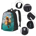 thumbnail image 3 of Balery Underwater Swimming Duck Backpack for Men and Women - Durable 600D Oxford Cloth -Large Capacity, Water-Resistant School, Travel, and Hiking Bag, 3 of 7