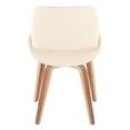 thumbnail image 5 of LumiSource Zebra Wood, Cream PU Fabrico Chair - Set of 2, 5 of 8