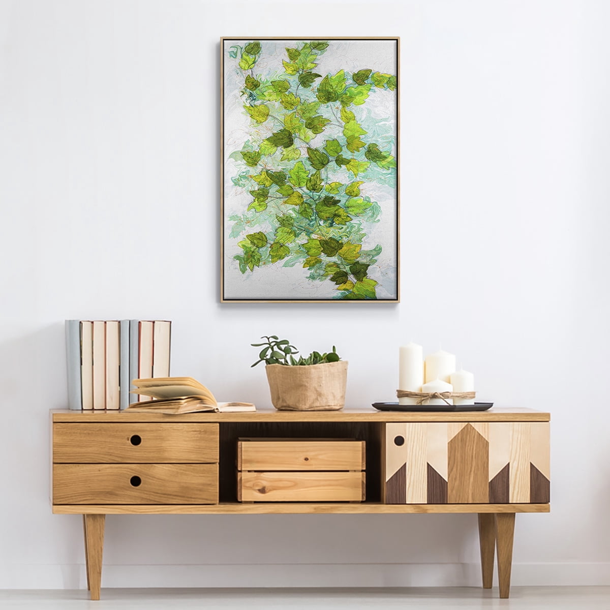 Ivy Framed Premium Gallery Wrapped Canvas - Ready to Hang