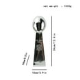 thumbnail image 6 of 9/13/22inch Silver Football Chrome Resin Crafts Gifts for Sports Fan Trophy Shiny Sports Award Decoration for Champions,Silver,Super Football, 6 of 6