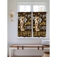 thumbnail image 2 of Brown Giraffe Living Room Curtains 2 Panel, Love Heart Spring Floral Botanical Cafe Window Treatment, Farmhouse Bedroom Bathroom Kitchen Curtains Drapes 104"x45", 2 of 6