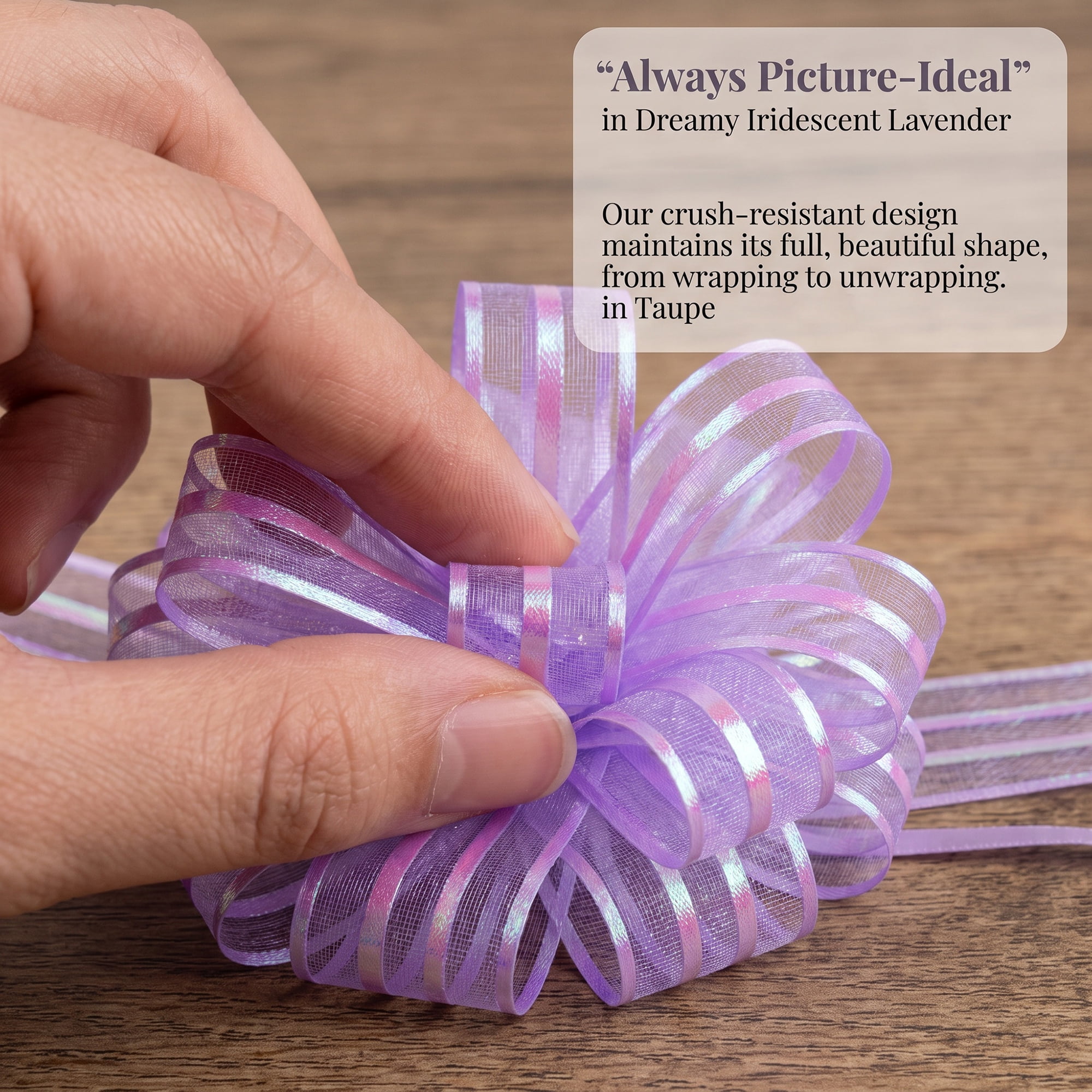 Unique Bargains Crush-Resistant Ribbon Bow for Birthday and Special Occasions Light Purple