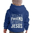 thumbnail image 2 of Christian Hoodies for Girls What A Friend We Have In Jesus Cute Graphic Hooded Sweatshirt with Pockets Pullover Tops, 2 of 7