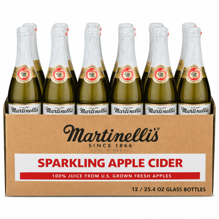 Martinelli s Gold Medal Sparkling Apple Cider 12 Pack 25.4 oz Glass Bottles Premium Non Alcoholic Beverage Martinelli s Gold Medal Sparkling Apple Cider 12 Pack 25.4 oz Glass Bottles Premium Non Alcoholic Beverage