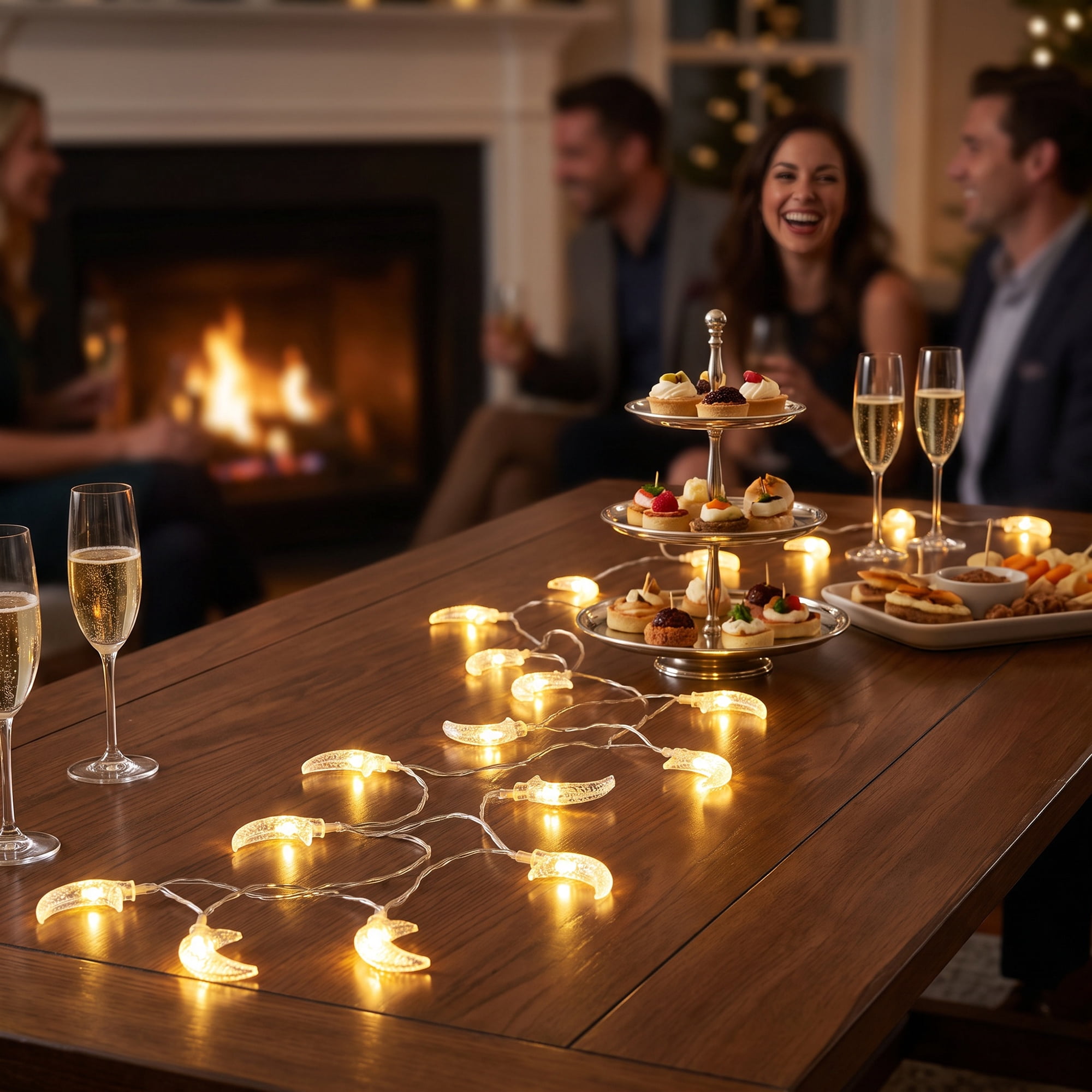 Unique Bargains Moon Fairy Lights for Decor 9.8 ft Warm White USB Powered