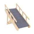 thumbnail image 2 of Bunblic Wooden Pet Stair Dog Ladder Portable Creative,Stable Carpeted Pet Ramp 2 in 1,for High Beds Cars for Small Medium Large Dogs 4 steps, 2 of 8