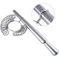 thumbnail image 5 of Metal Ring Mandrel Ring Sizer and Rubber Hammer Mallet Ring Sizer Gauge Set with 2 Piece Jewelry Polishing Cloths, 5 of 5