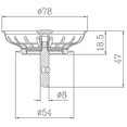thumbnail image 5 of Drain Drain Steel Kitchen Basin Drain Sink, 5 of 5