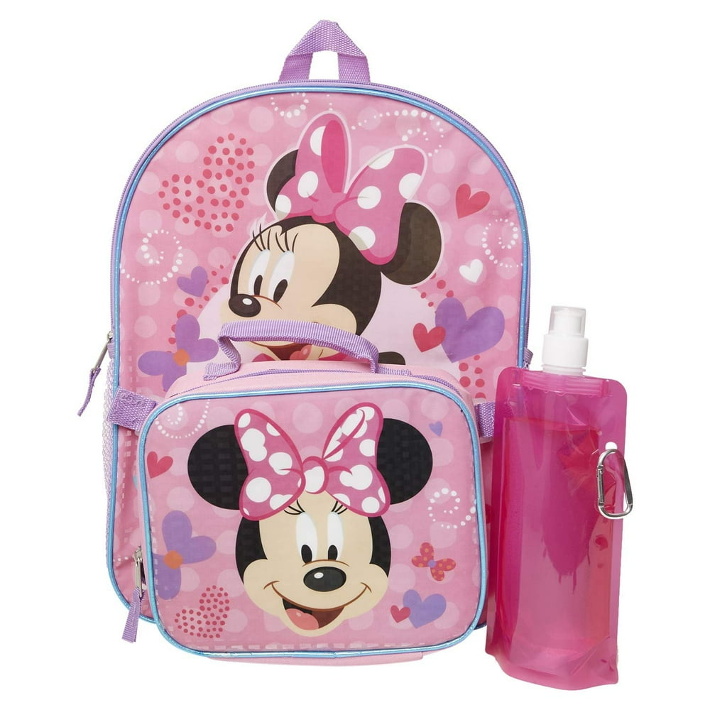 Disney Minnie Mouse Backpack Combo Set Minnie Mouse Girls 4 Piece