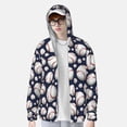 thumbnail image 2 of Saiise Cute Basebal Pattern Sun Protection Hoodie for Men and Women, Lightweight Quick-Dry Windproof with Hood and Zip-Large, 2 of 7