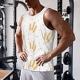 thumbnail image 5 of Picia Wheat Printed Men’s Performance Tank, Men's Workout Tank Top Moisture-Wicking Tank Top Muscle tee, Breathable Workout Shirt-3X-Large, 5 of 7