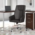 thumbnail image 2 of London High Back Leather Box Chair in Brown, 2 of 13