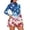 American Flag Print, variant on KUIFORTI Rainbow Floral Womens Long Sleeve Tennis Dress Quick Dry Athletic Skort with Shorts for Golf Courses Workout Sports Pickleball Going Out Party Date Night Clothes