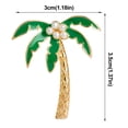 thumbnail image 3 of WREESH Vintage nostalgic Pearl Shell Coconuts Cactus Pineapple Pumpkin Wagon brooch, 3 of 4