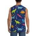 thumbnail image 4 of Easygdp Dinosaurs Men's Breathable Tank Tops Sleeveless Sporty T Shirts for Basketball, Mountaineering, Bodybuilding -3X-Large, 4 of 8