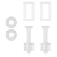 thumbnail image 3 of FELTECHELECTR 2 juegos de tornillos para inodoro: juego de pernos y tornillos de plástico para asiento de inodoro con arandelas y tuercas para una instalación segura que fija el asiento., 3 of 6