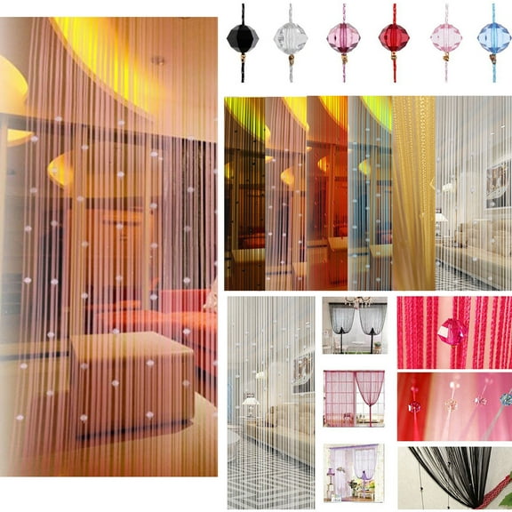 FUTATA Bead String Curtain For Door Doorways Window Tassel Crystal Curtain Room Divider Decor Fly Screen Panel Sheer Curtain
