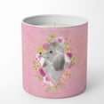 thumbnail image 1 of Caroline's Treasures Caniche Standard Gris Fleurs Roses 10 oz Pot de Soja Décoratif-Bougies, 1 of 2