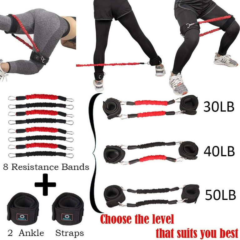 NOANTA 13 Pcs Ankle Resistance Bands Booty Belt Workout Bands for Leg Butt Five Different Pound Resistance Bands Exercise Bands for Glute Workout