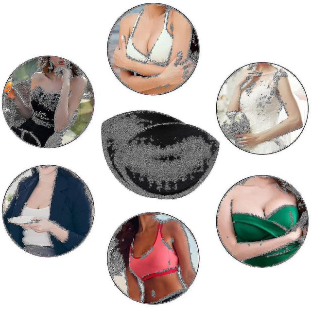 Insertos de almohadillas para sujetador ZHCH Realzadores de senos negro