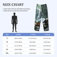 thumbnail image 2 of Salouo Turtle In Jungle Waterfall Print Pajama Pants for Men, Lounge Pants Elastic Waistband Casual Men's sleepwear Loungewear Sleep Pajama Pant -XX-Large, 2 of 7