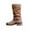 Brown, variant on Juebong Women's Winter Warm Suede Rope Ethnic Wind Boots Low Heel Side Zipper Boots,Green Size 6.5