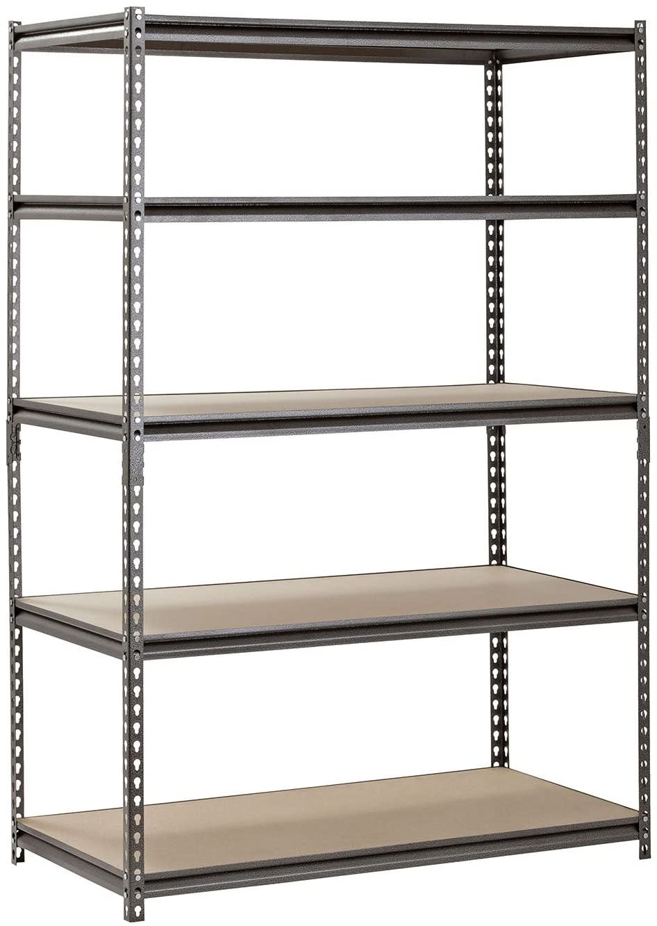 Heavy Duty Garage Shelf Steel Metal Storage 5 Level Adjustable Shelves Unit 72 H x 48 W x 24 Deep Pack of 2