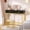 Black, variant on Homieasy Vanity Desk with Charging Station, Makeup Vanity with Lighted Mirror, Tri-Fold, Small Vanity Set with Drawers and 3 Outlets & 2 USB, 36'' Vanitys with Stool, Dressing Table, Black