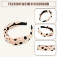 thumbnail image 5 of Unique Bargains Polka Dot Headband, Knotted Headband for Women Top Knot Elastic Hairband Non-Slip Wide Hair Hoop Pink, 5 of 7