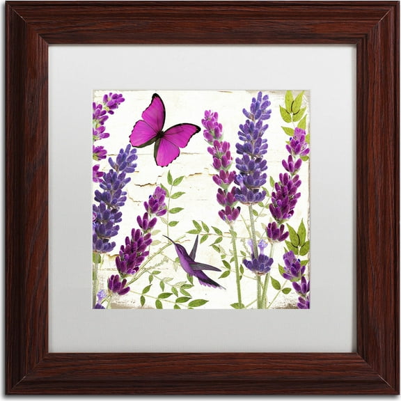Trademark Fine Art "Lavender II" Canvas Art by Color Bakery, White Matte, Wood Frame