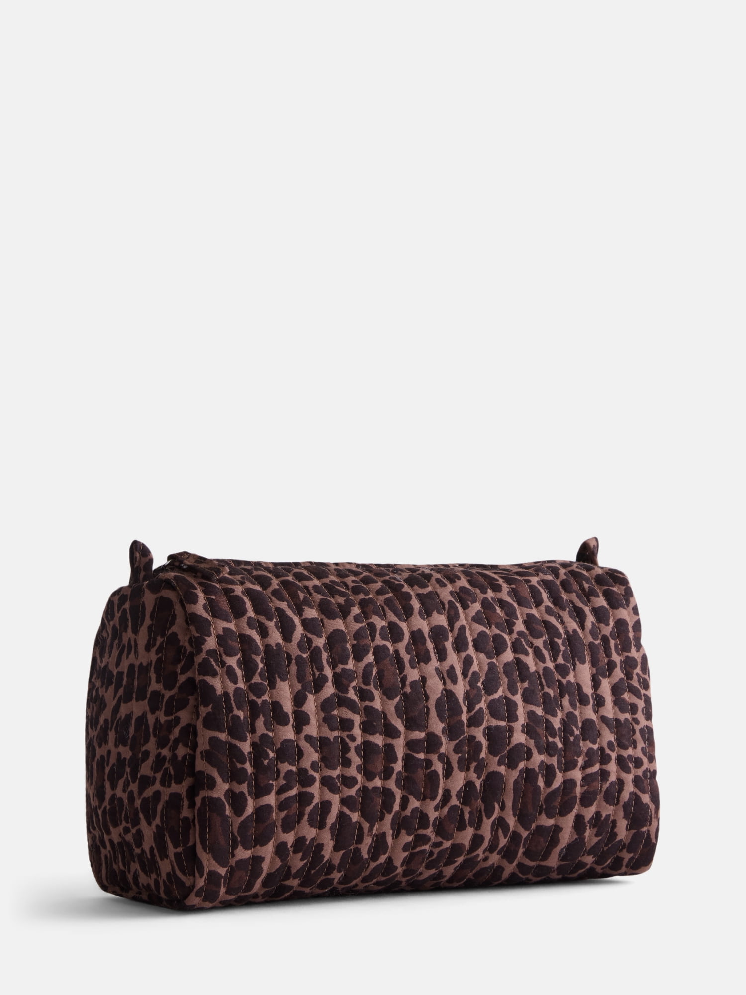 No Boundaries Quilted Pouch with Hair Scrunchie Set, 2-Piece, Women's, Leopard