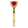 thumbnail image 3 of 2 ct Princess Cut Simulated Ruby Solitaire 14K Yellow Gold Womens Engagement Ring, 3 of 5