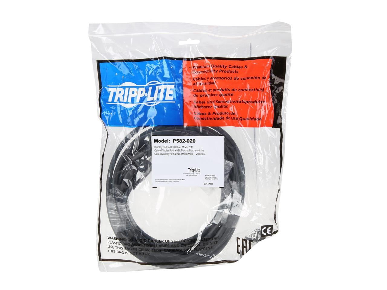 Tripp Lite DisplayPort to HD Adapter Cable (M/M), DP to HDMI, 1080p, 20 ft. 20' (P582-020)