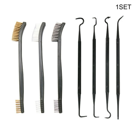 

6pcs Dirt Removal Double Ended Wire Brush Set Convenient Car Nylon Pick Portable