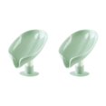 thumbnail image 1 of Advancent Jaboneras resistentes Soporte de esponja Cuarto de baño Ducha sin perforaciones Contenedor de ventosa Estante Bandeja de almacenamiento Verde 2piezas Advancent CBP020814, 1 of 6