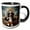 Black/White, variant on 3drose, Bernese Mountain Dog on Throne with Crown, 11oz Two-tone Red Mug