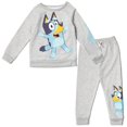 thumbnail image 1 of Conjunto de buzo polar gris para niño pequeño Bluey, remera y pantalón, talle 5T, 1 of 6