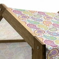 thumbnail image 5 of Paisley Pet House, Colored Patterned Backgrounded with Old Paisley Flowers and Circles Art, Outdoor & Indoor Portable Dog Kennel with Pillow and Cover, 5 Sizes, Multicolor, by Ambesonne, 5 of 5