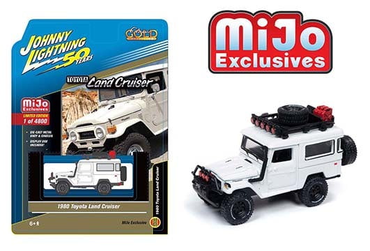 Pink）Off Road Mijo Exclusives 1:64 Johnny Lightning 1980 Toyota Land Cruiser 