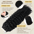 thumbnail image 2 of Benehair Tape In Human Hair Extensions 100% Remy Virgin Human Hair Skin Weft Seamless Invisible Kinky Curly 20PCS 40G Long Soft Natural Black 10"-18", 2 of 12