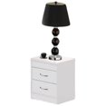 thumbnail image 2 of Home Square Contemporary 2 Drawer Wooden Nightstand Set in White (Set of 2), 2 of 3
