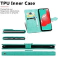 thumbnail image 6 of for Samsung Galaxy A32 4G (Not 5G) Wallet Case,Mandala Embossing PU Leather Girls Case with Credit Card Holder & Hand Strap Flip Folio Closure Cover for Samsung Galaxy A32 4G MTL Green, 6 of 14