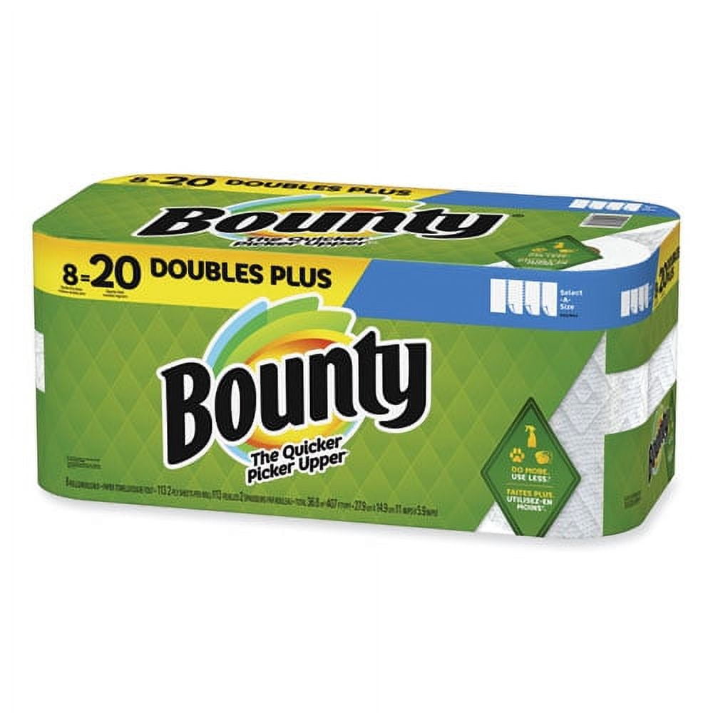 Select-a-Size Kitchen Roll Paper Towels, 2-Ply, 5.9 x 11, White, 113 Sheets/Double Plus Roll, 8 Rolls/Pack | Bundle of 5 Packs