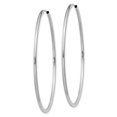 thumbnail image 2 of 14k White Gold 1.5mm Polished Endless Hoop Earrings, 2 of 3