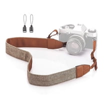 Camera Strap Brown Canvas Neck Shoulder Strap with Quick Release Buckles for DSLR SLR
