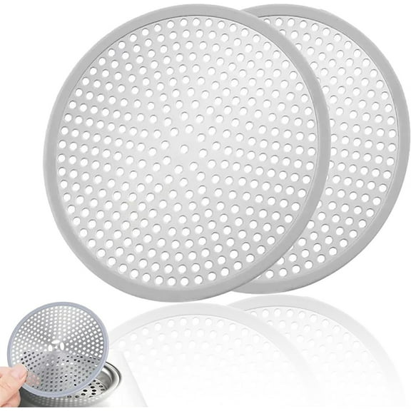 Stainless Steel Shower Drain Hair Catcher and Protector,2 Pcs Bathroom Hair Catcher,Drain Protector Mesh