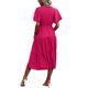 thumbnail image 3 of VISgogo Vestido Midi Elegante de Verano para Mujer, Vestido de Manga Corta con Cuello en V de Color Sólido con Cinturón para Fiesta en la Playa VISgogo  moda, 3 of 4